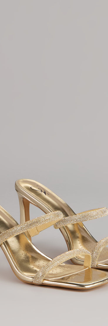 Classy Luxe Rhinestone Strappy Stiletto Mules | Windsor Classy Luxe Rhinestone Strappy Stiletto Mules | Windsor
