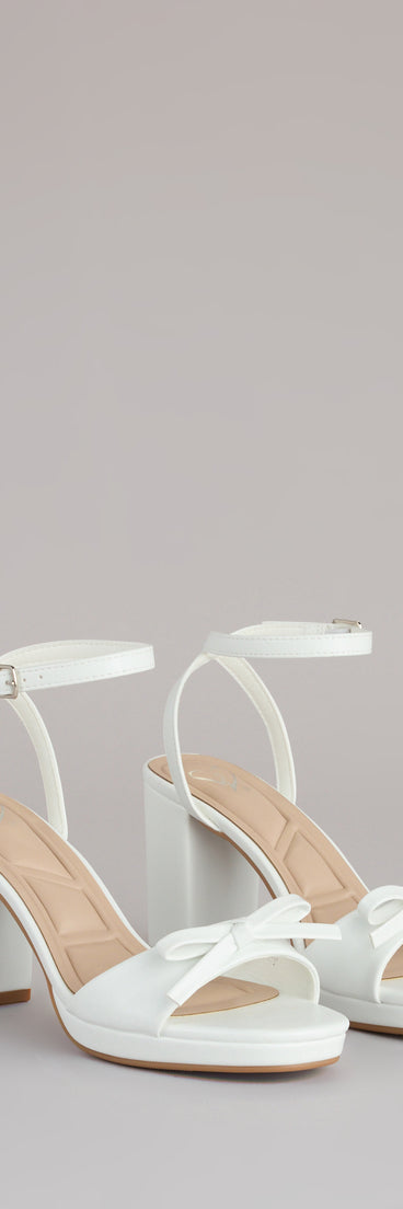Chic Little Bow Platform Heels