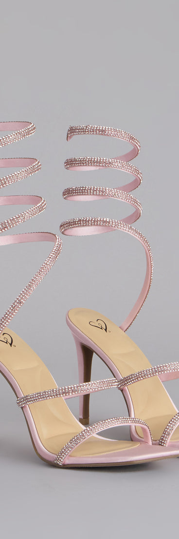 Glamour Diva Spiral Rhinestone Heels