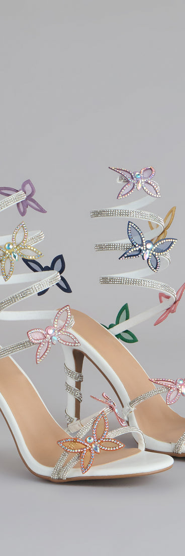 Extra Sparkle Butterfly Spiral Heels