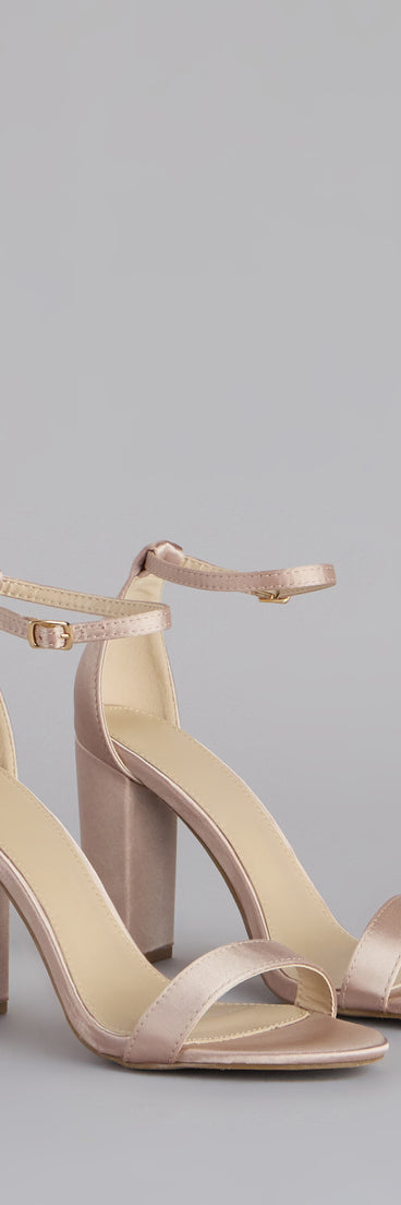 Keep It Chic Satin Block Heels