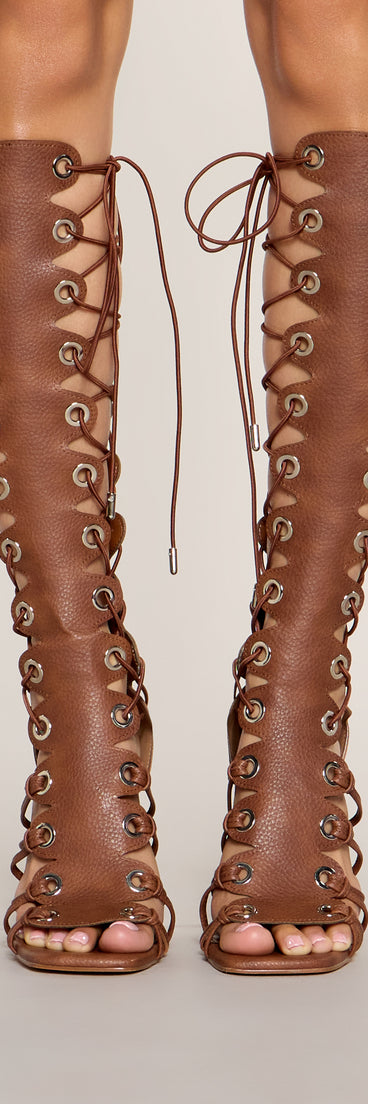 Laced With Attitude Stiletto Heels