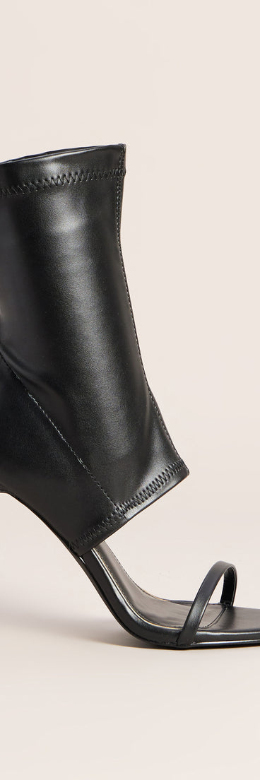 Curve Appeal Sock Cutout Stiletto Heels