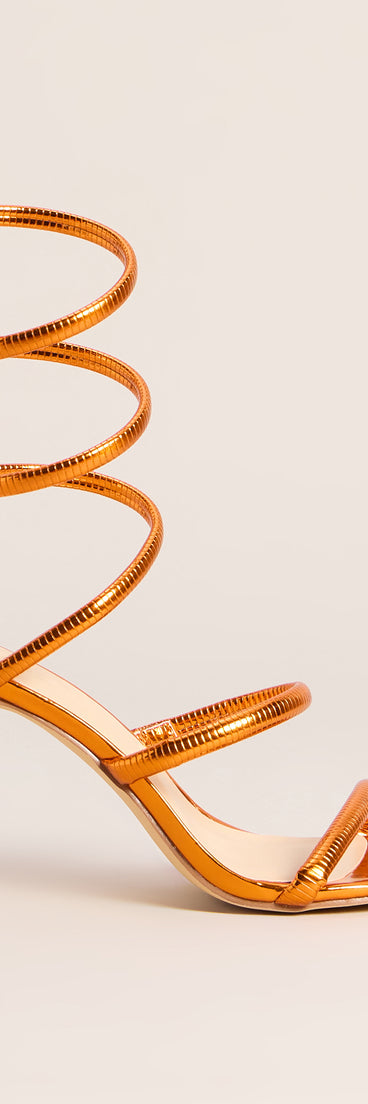 High Shine Metallic Spiral Stiletto Heels