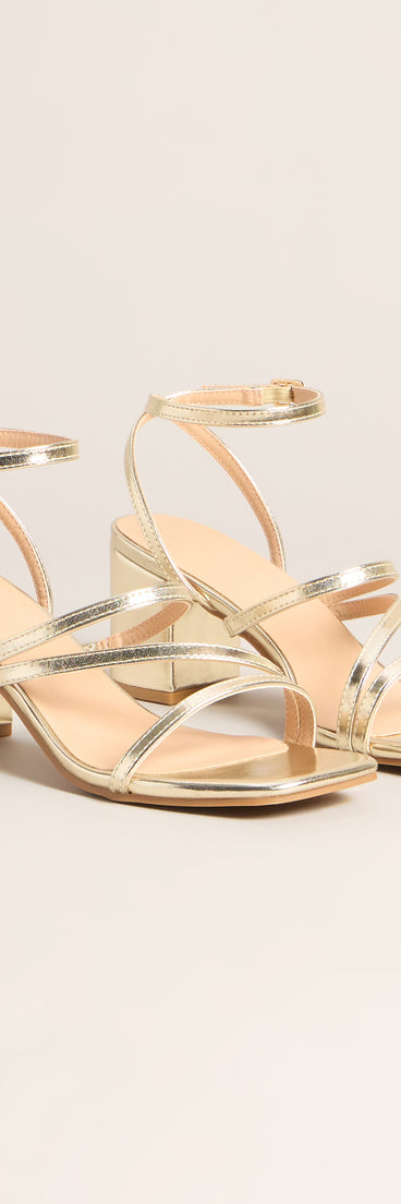 Dress Code Strappy Block Heels