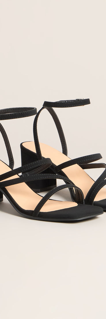 Dress Code Strappy Block Heels