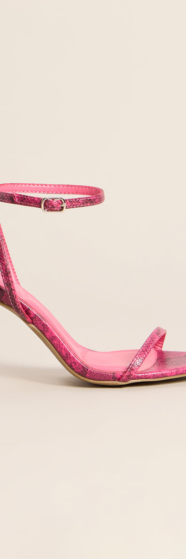Plans Got Hotter Snake Print Stiletto Heels