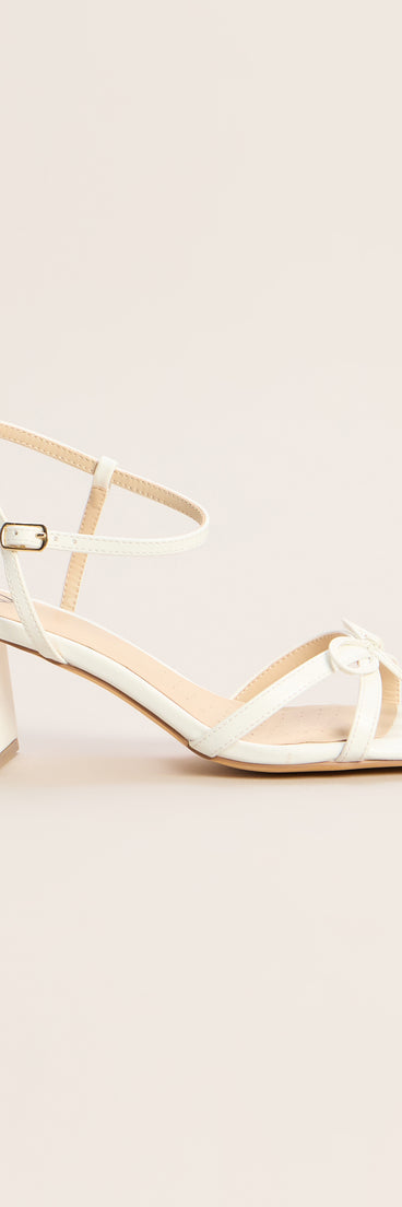 Plans Confirmed Bow Block Heels