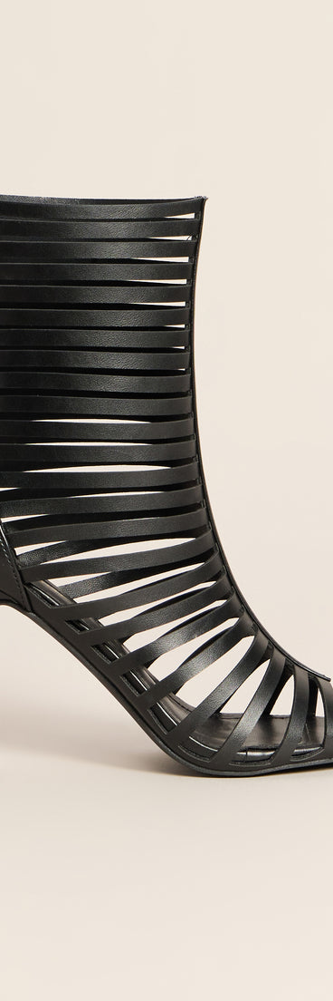 On The Town Caged Stiletto Heels