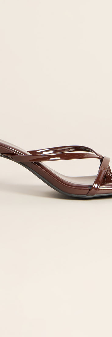 Small Talk Patent Kitten Heels