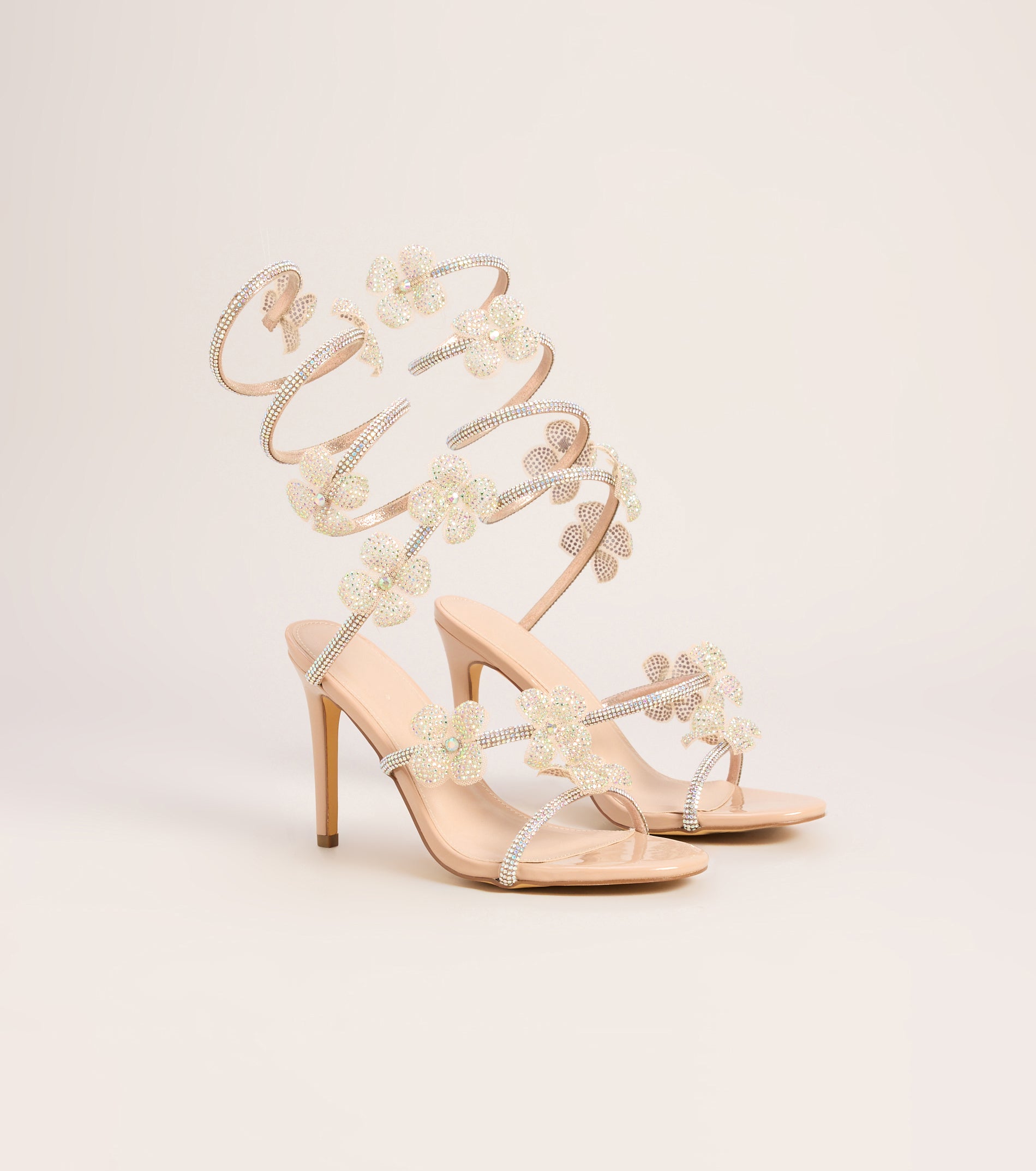 Sparkling Blooms Flower Spiral Heels | Windsor