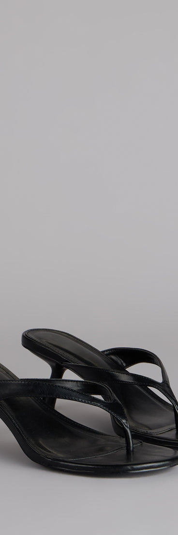 Exactly The Vibe Thong Kitten Heels