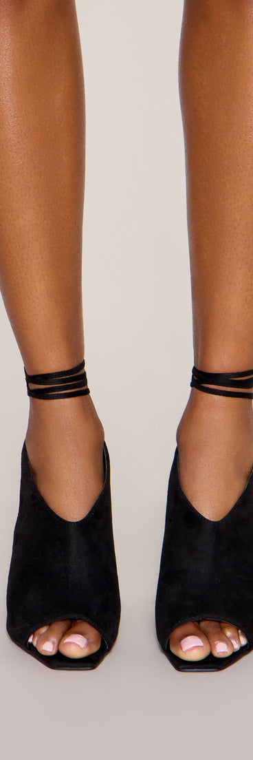 Wrapped Up Peep Toe Stiletto Heels