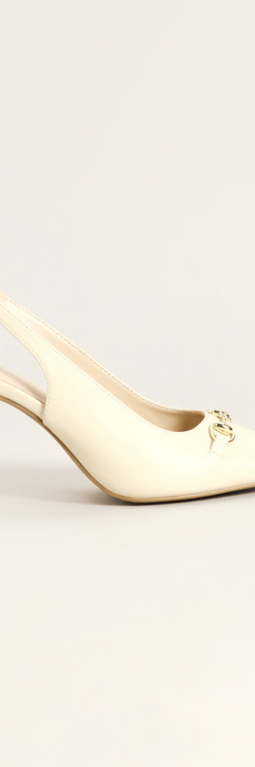 Polished Plans Horsebit Slingback Heels