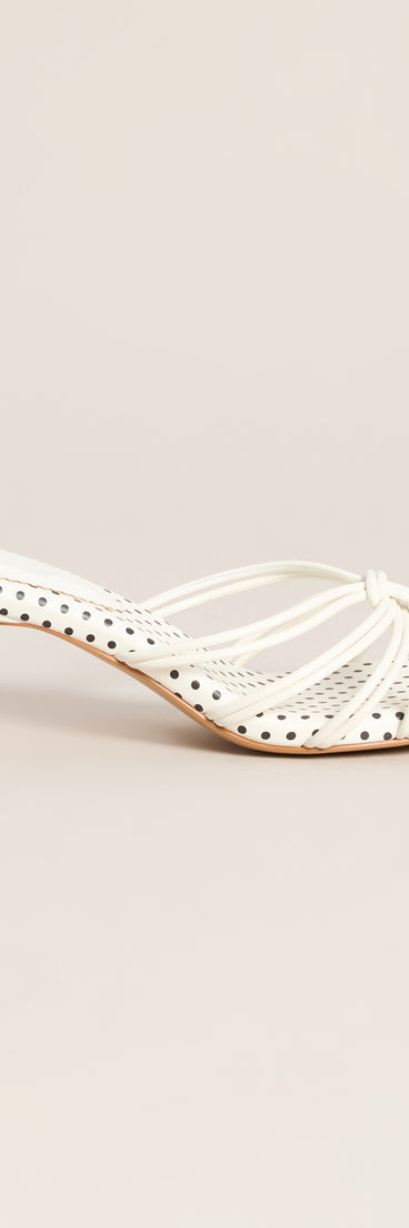 Up In Knots Strappy Kitten Heels
