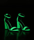 Glow-In-The-Dark Block Heels
