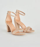 Sparkle Step Glitter Lurex Block Heels