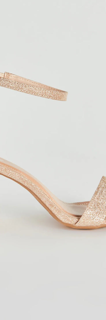 Sparkle Step Glitter Lurex Block Heels
