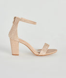Sparkle Step Glitter Lurex Block Heels