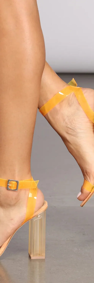 Glow On Lucite Heel