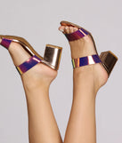 Chic Clear Banded Mules