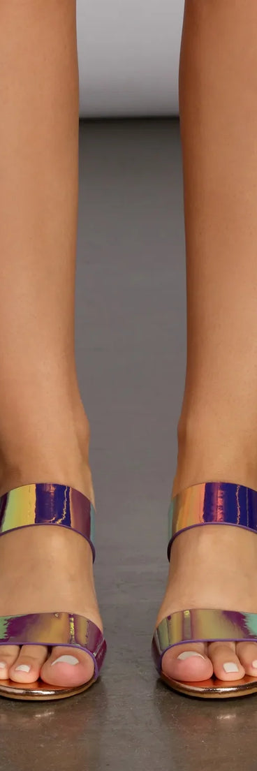 Chic Clear Banded Mules