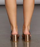 Chic Clear Banded Mules