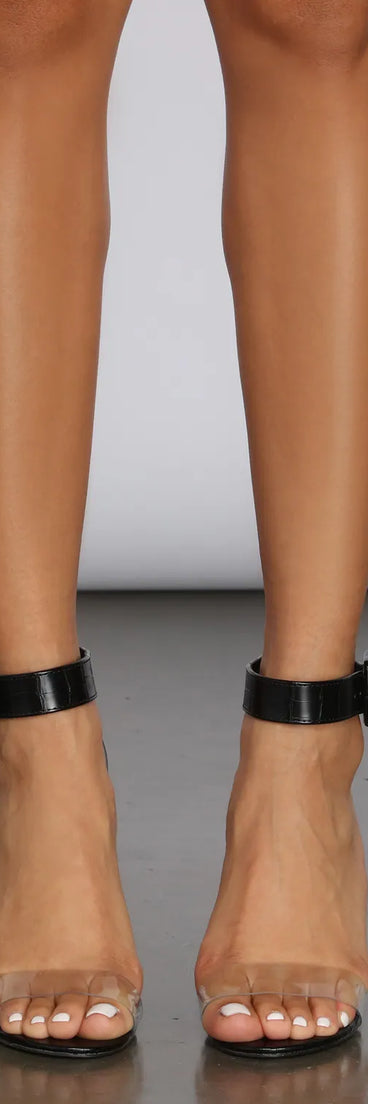 Lovely In Lucite Block Heels