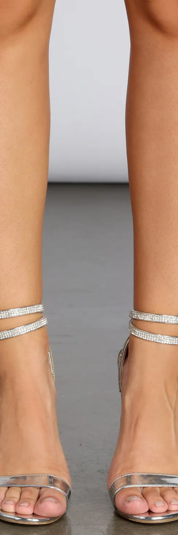 All That Chrome Rhinestone Heels
