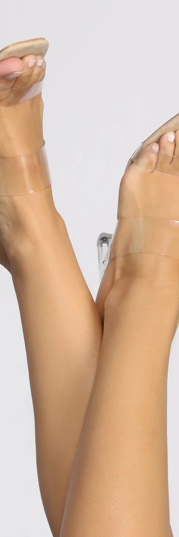 Strappy Statement Lucite Mules