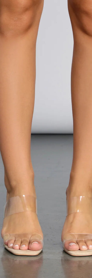 Strappy Statement Lucite Mules