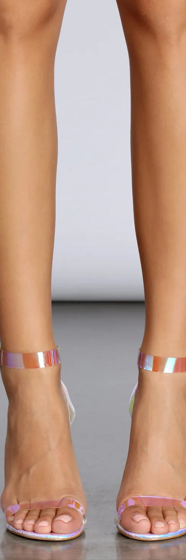 Chic Holographic Lucite Heels