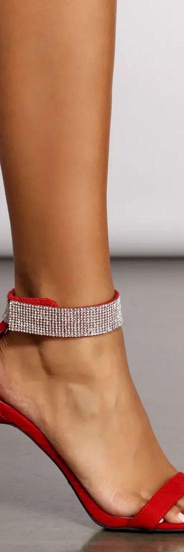 Rhinestone Cuff Stiletto Heels