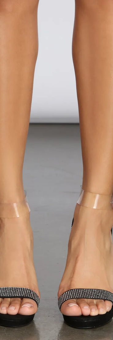 She's A Ten Rhinestone Platform Heels