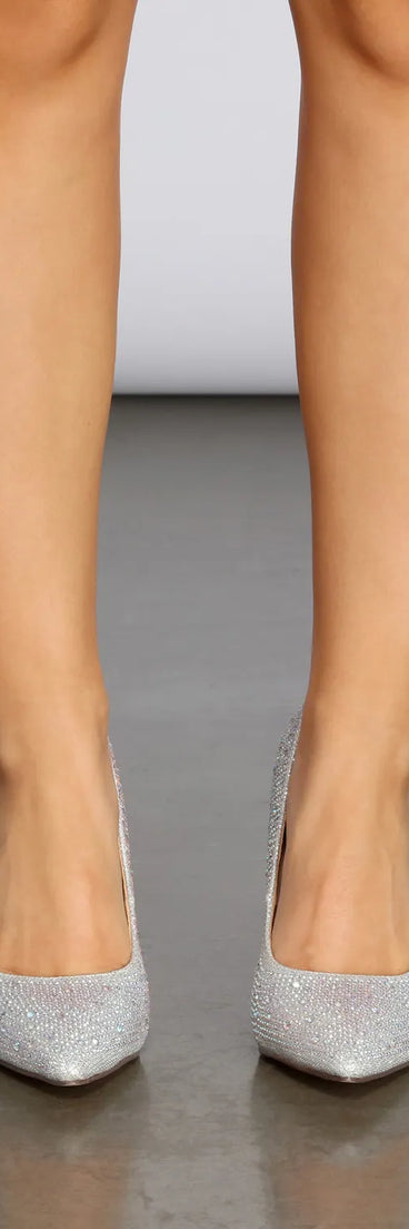 If The Slipper Fits Rhinestone Pumps