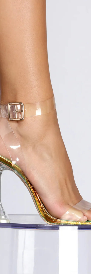 Time To Shine Lucite Heels