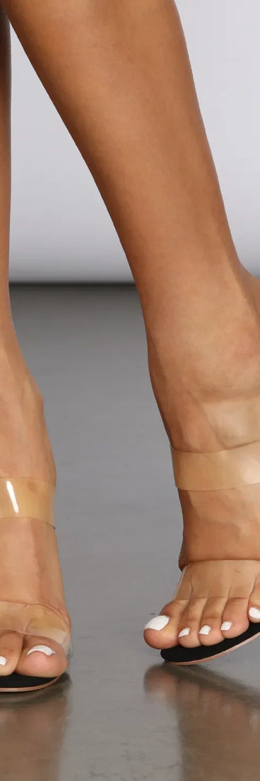 Strap In Lucite Sandals