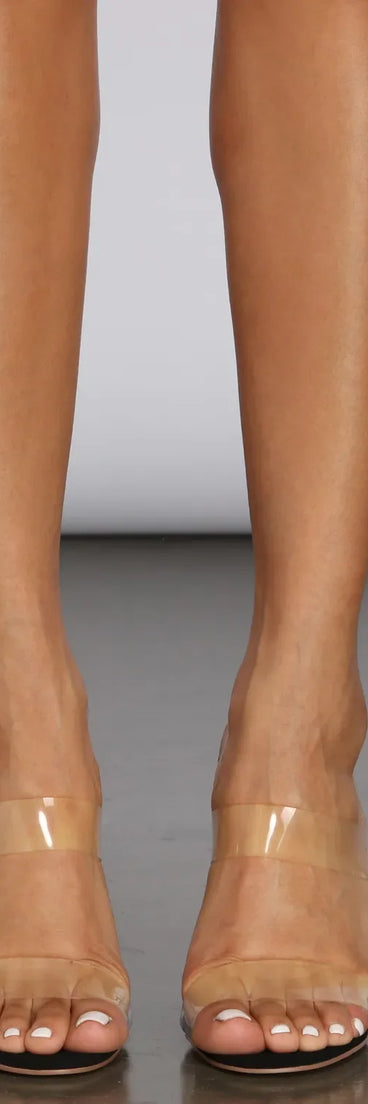 Strap In Lucite Sandals