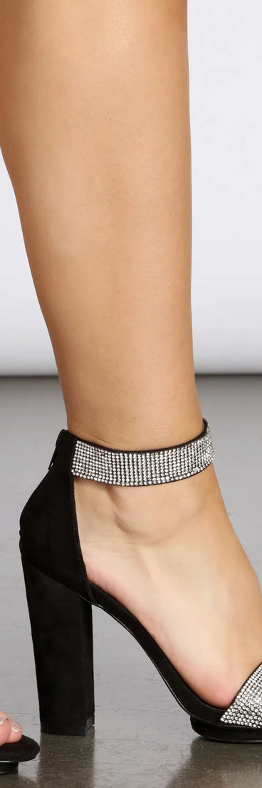 Live For The Shine Rhinestone Heels