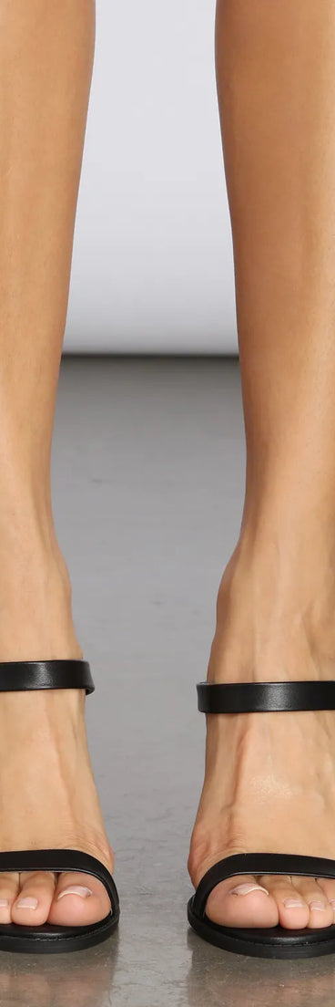 Test Me Faux Leather Heeled Mules