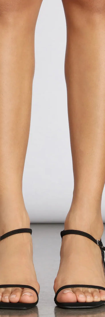 Roll Out Strappy Square Toe Heels