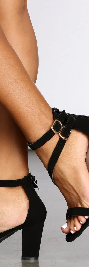 Here To Work It Buckle Low Heels