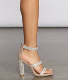 Glitz And Glam Rhinestone + Glitter Block Heels