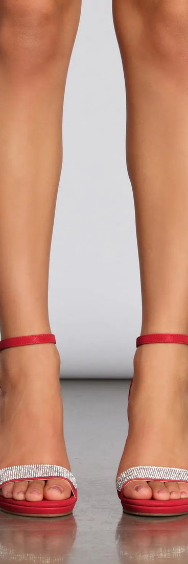 Can't Help But Stare Platform Rhinestone Heels