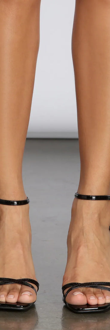 Strappy Patent Kitten Heels