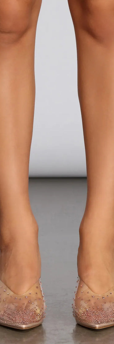 Make Me Blush Rhinestone Pointed Mule