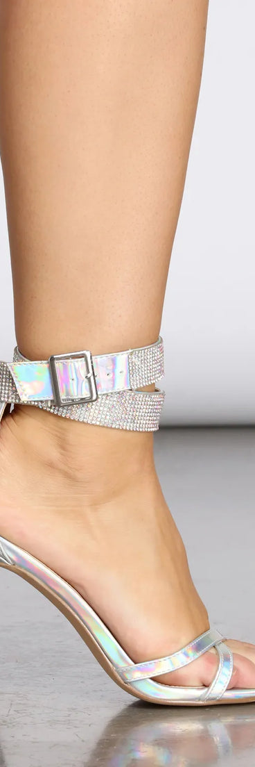 Strut Your Cuff Holographic Stiletto Heels