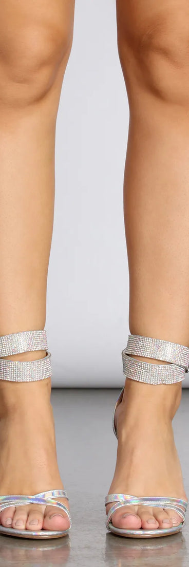 Strut Your Cuff Holographic Stiletto Heels