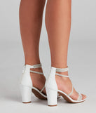 Sway With Me White Rhinestone Heels