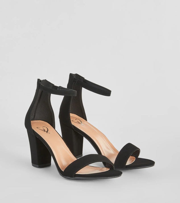 Stay on-trend this season with the Smooth And Sleek Block Heels in black, a must-have for creating stylish and effortless spring outfits for women.